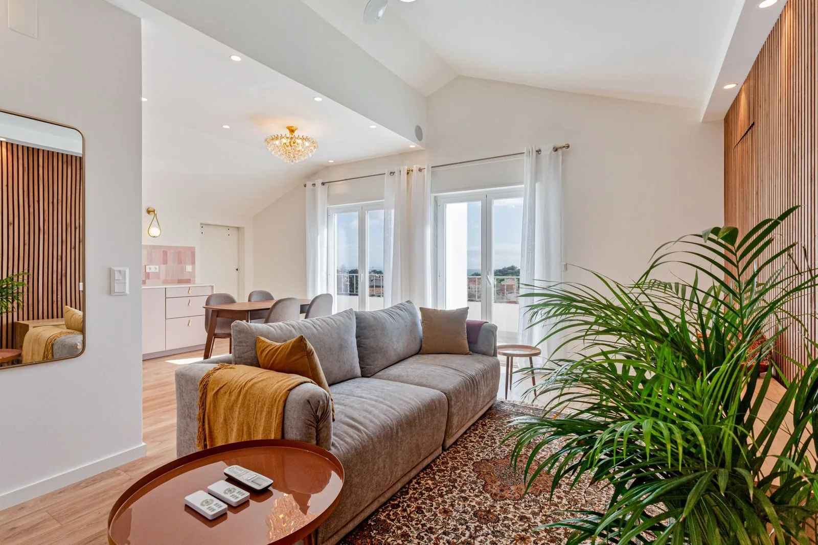 Living room wide view — Alvide renovation by Maya's Homes