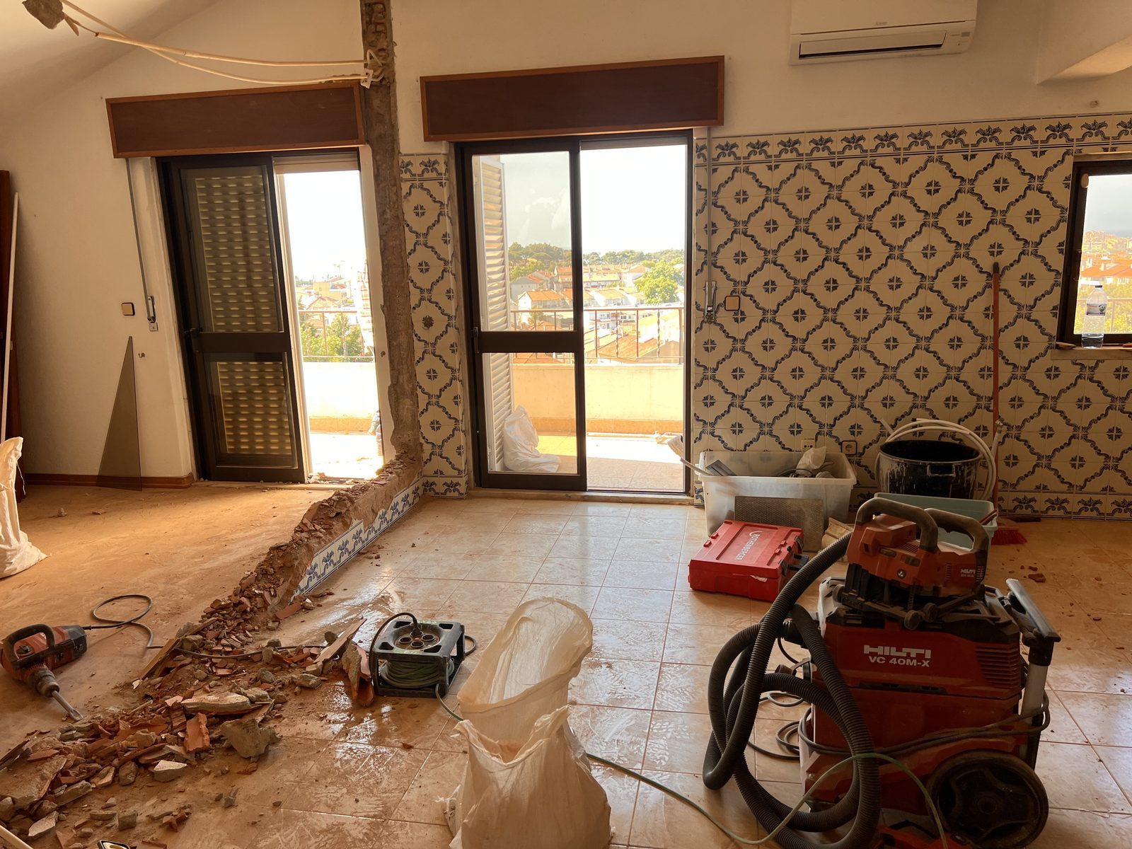 Before — original view from apartment