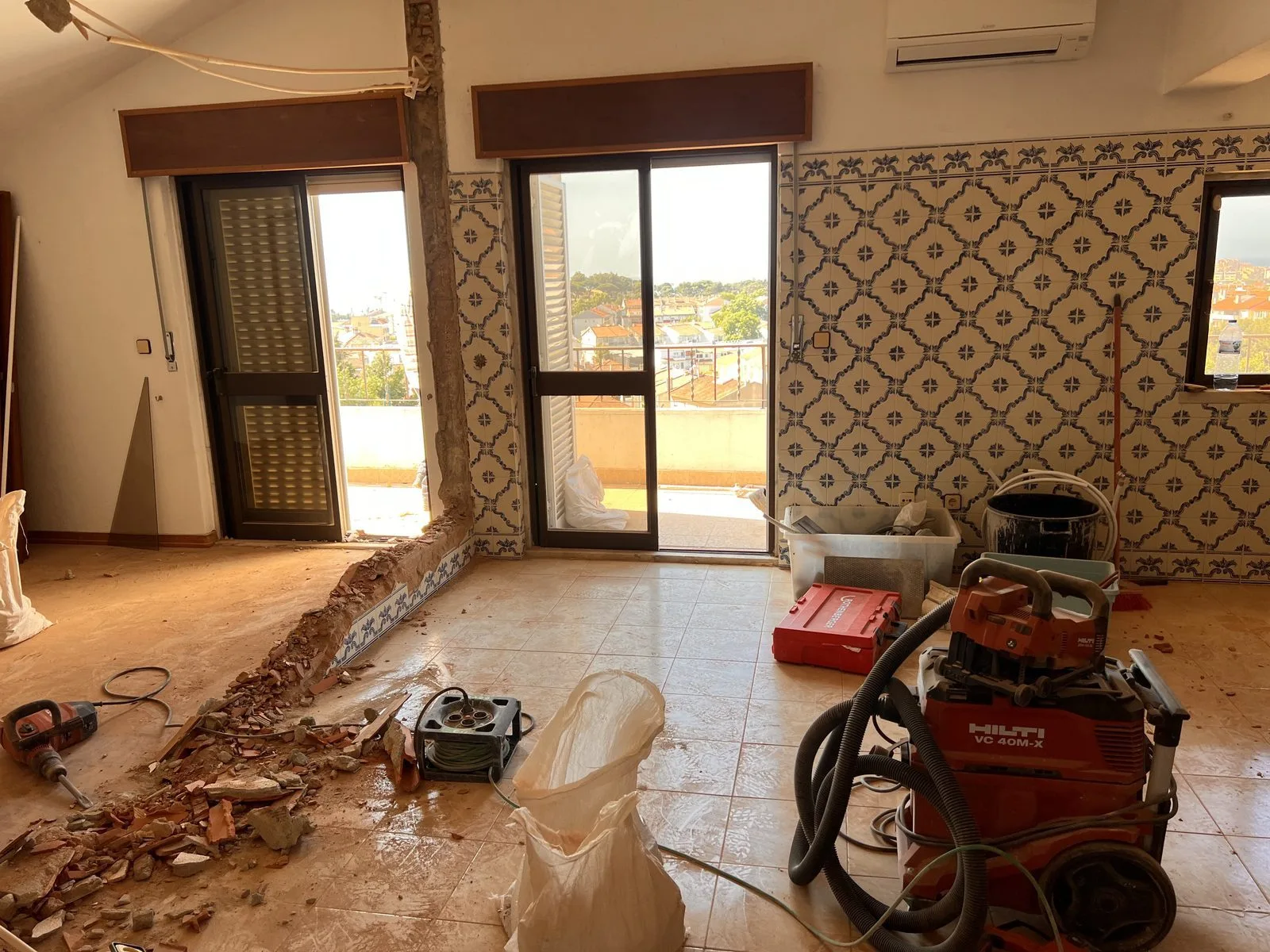 Before — original ocean view from Alvide apartment, Cascais