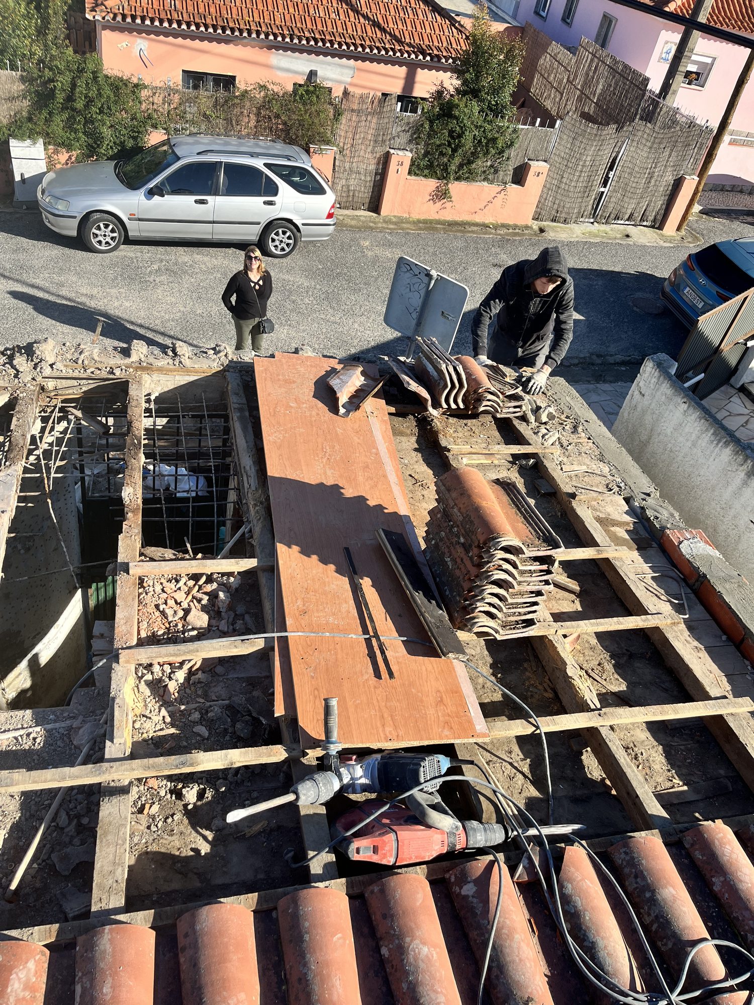 Removing the entire roof structure