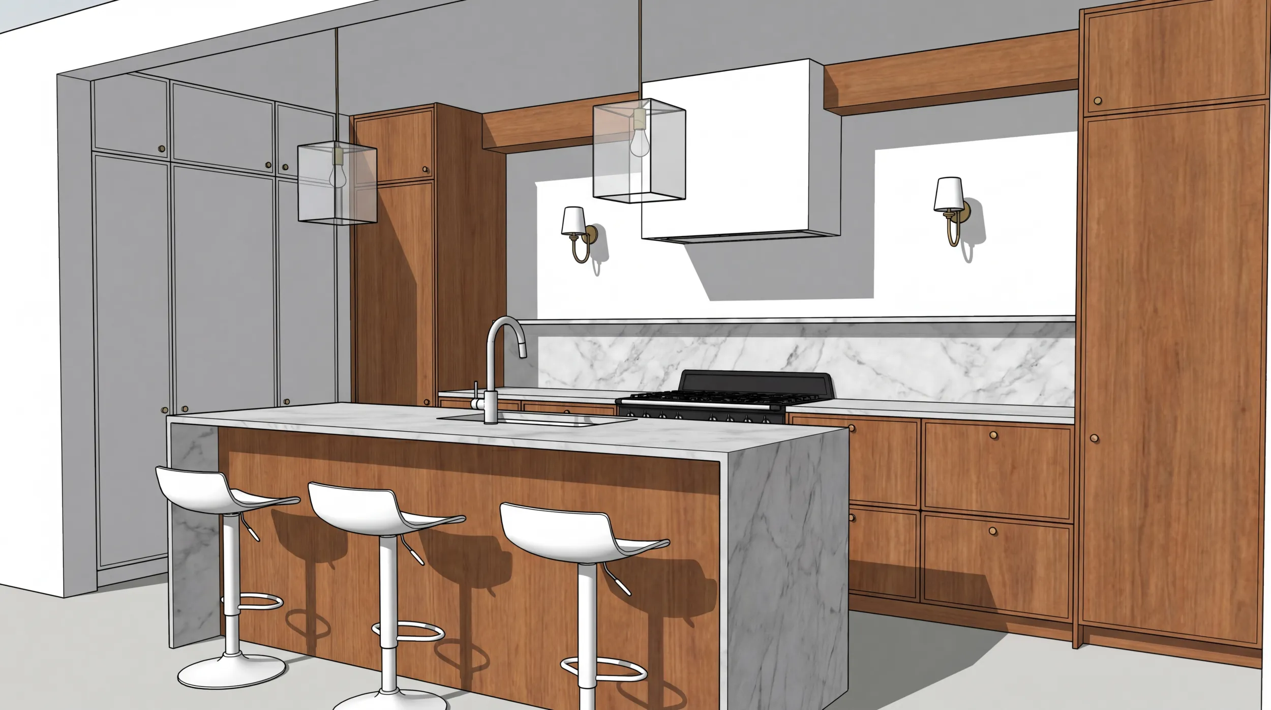 Belle Rivi&egrave;re design rendering &mdash; the home redrawn around the rescue