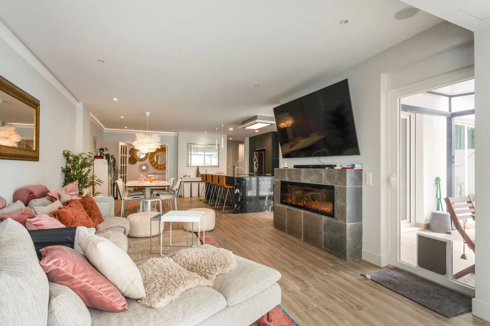 Open-plan living and dining — Parede renovation by Maya's Homes