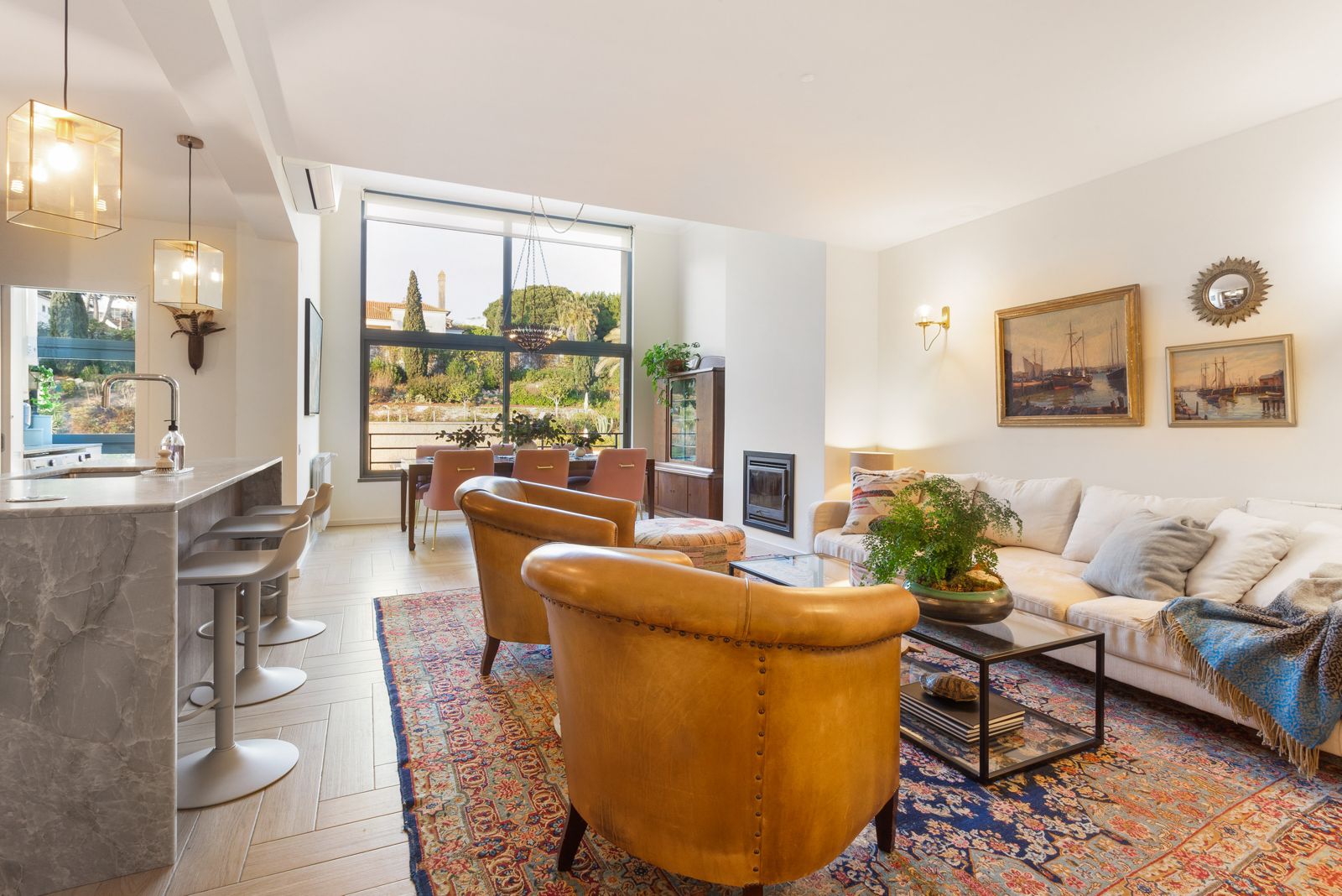 After — open plan living