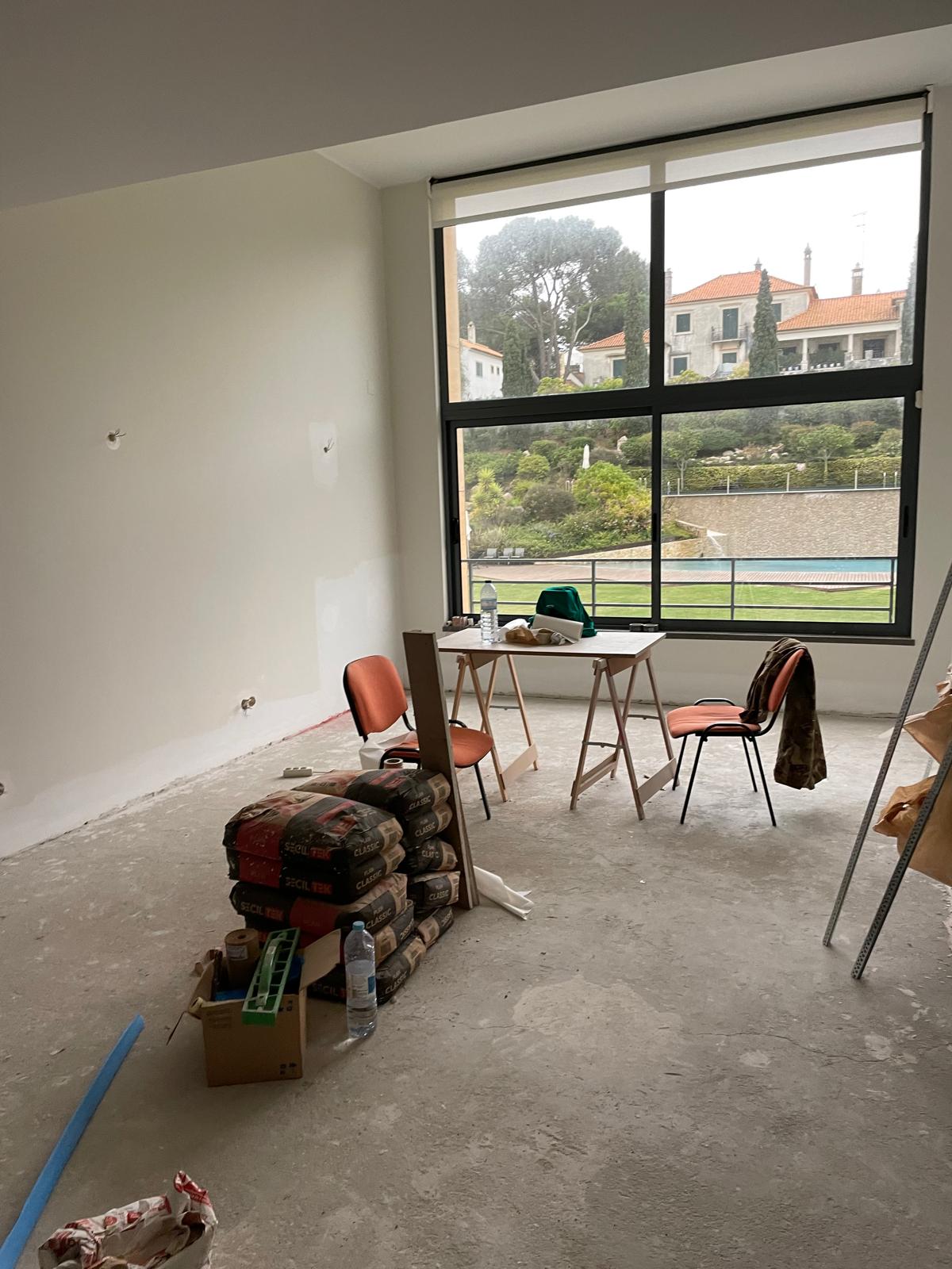 Demolition state — gutted room